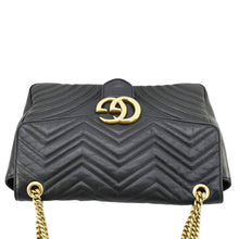 Load image into Gallery viewer, GUCCI GG Marmont Large Matelasse Leather Shoulder Bag Black 498090
