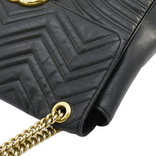 Load image into Gallery viewer, GUCCI GG Marmont Large Matelasse Leather Shoulder Bag Black 498090
