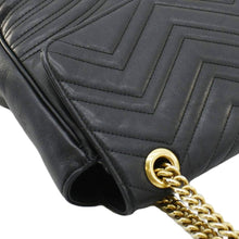 Load image into Gallery viewer, GUCCI GG Marmont Large Matelasse Leather Shoulder Bag Black 498090
