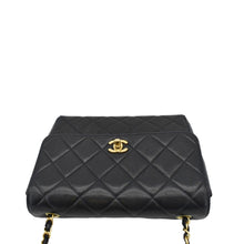 Load image into Gallery viewer, CHANEL Square CC Flap Vintage Quilted Leather Shoulder Bag Black
