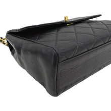 Load image into Gallery viewer, CHANEL Square CC Flap Vintage Quilted Leather Shoulder Bag Black
