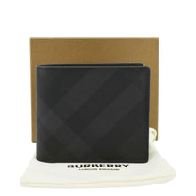 Load image into Gallery viewer, BURBERRY London Check-Print Canvas Bi-Fold Wallet Black
