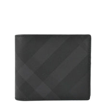 Load image into Gallery viewer, BURBERRY London Check-Print Canvas Bi-Fold Wallet Black
