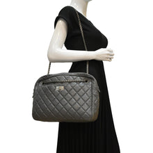 Load image into Gallery viewer, CHANEL Reissue Large Quilted Leather Camera Shoulder Bag Grey dummy look
