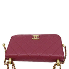 Load image into Gallery viewer, CHANEL CC Mini Flap Quilted Leather Shoulder Bag Magenta
