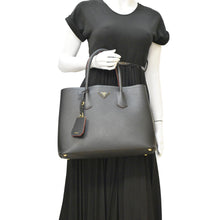 Load image into Gallery viewer, PRADA Double Handle Saffiano Leather Tote Bag Black
