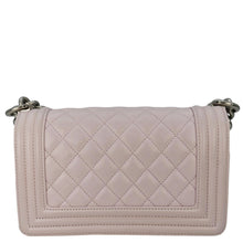 Load image into Gallery viewer, CHANEL Small Flap Boy Quilted Leather Shoulder Bag Pink
