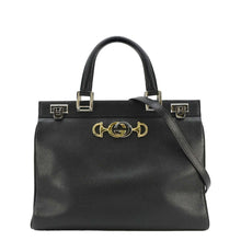 Load image into Gallery viewer, GUCCI Zumi Medium Leather Top Handle Shoulder Bag Black 564714
