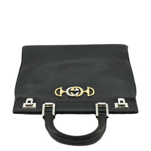 Load image into Gallery viewer, GUCCI Zumi Medium Leather Top Handle Shoulder Bag Black 564714
