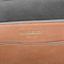 Load image into Gallery viewer, BURBERRY Belted Small Monogram Stripe E-Canvas Tote Shoulder Bag Brown
