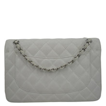 Load image into Gallery viewer, CHANEL Jumbo Double Flap Quilted Caviar Leather Shoulder Bag White
