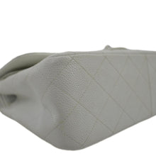 Load image into Gallery viewer, CHANEL Jumbo Double Flap Quilted Caviar Leather Shoulder Bag White
