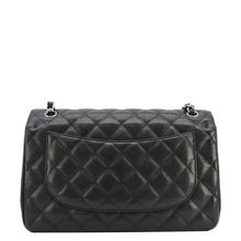 Load image into Gallery viewer, CHANEL Classic Jumbo Double Flap Quilted Caviar Leather Shoulder Bag Black
