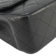 Load image into Gallery viewer, CHANEL Classic Jumbo Double Flap Quilted Caviar Leather Shoulder Bag Black
