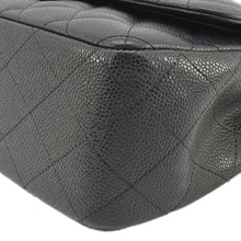 Load image into Gallery viewer, CHANEL Classic Jumbo Double Flap Quilted Caviar Leather Shoulder Bag Black
