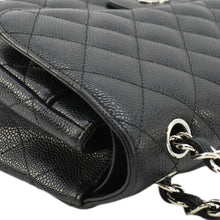 Load image into Gallery viewer, CHANEL Classic Jumbo Double Flap Quilted Caviar Leather Shoulder Bag Black
