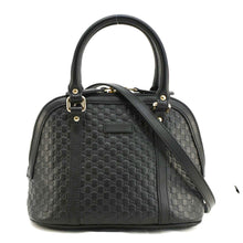 Load image into Gallery viewer, GUCCI Dome Convertible Leather Crossbody Bag Black 449654
