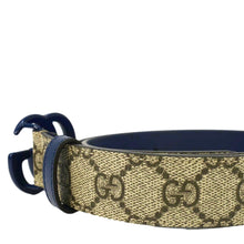 Load image into Gallery viewer, GUCCI GG Buckle Supreme Canvas Leather Belt Size 85.34 Blue 414516
