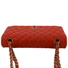 Load image into Gallery viewer, CHANEL Classic Double Flap Medium Leather Shoulder Bag Red
