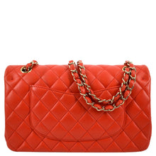 Load image into Gallery viewer, CHANEL Classic Double Flap Medium Leather Shoulder Bag Red
