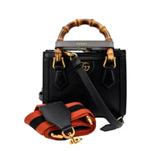 Load image into Gallery viewer, GUCCI Diana Bamboo Mini Leather Tote Bag in Black
