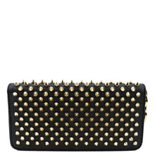 Load image into Gallery viewer, CHRISTIAN LOUBOUTIN Panettone Studded Leather Zippy Wallet Black
