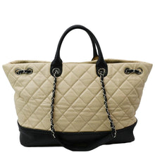 Load image into Gallery viewer, CHANEL Drawstring Large Quilted Calfskin &amp; Caviar Shopping Tote Bag Beige
