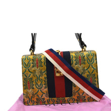 Load image into Gallery viewer, GUCCI Sylvie Small Metallic Jacquard Shoulder Bag Multicolor 421882
