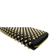 Load image into Gallery viewer, CHRISTIAN LOUBOUTIN Panettone Studded Leather Zippy Wallet Black
