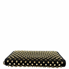 Load image into Gallery viewer, CHRISTIAN LOUBOUTIN Panettone Studded Leather Zippy Wallet Black
