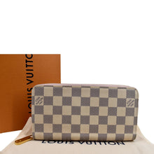 Load image into Gallery viewer, LOUIS VUITTON Zip Around Damier Azur Wallet White
