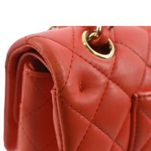 Load image into Gallery viewer, CHANEL Classic Double Flap Medium Leather Shoulder Bag Red
