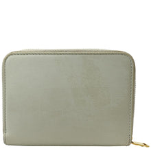 Load image into Gallery viewer, YVES SAINT LAURENT Tiny Monogram Compact Leather Zip Around Wallet White
