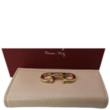 Load image into Gallery viewer, SALVATORE FERRAGAMO Leather Key Holder Beige
