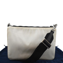 Load image into Gallery viewer, Prada Re-Nylon Leather Shoulder Bag in White Color - Back
