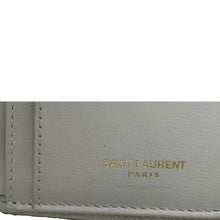 Load image into Gallery viewer, YVES SAINT LAURENT Tiny Monogram Compact Leather Zip Around Wallet White
