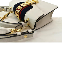 Load image into Gallery viewer, GUCCI Sylvie Mini Leather Top Handle Crossbody Bag White 470270
