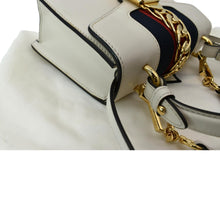 Load image into Gallery viewer, GUCCI Sylvie Mini Leather Top Handle Crossbody Bag White 470270
