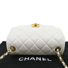 Load image into Gallery viewer, CHANEL Pearl Crush Mini Square Flap Leather Crossbody Bag White
