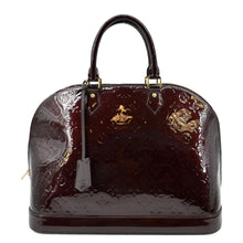 Load image into Gallery viewer, LOUIS VUITTON Alma GM Monogram Vernis Leather Satchel Bag Amarante
