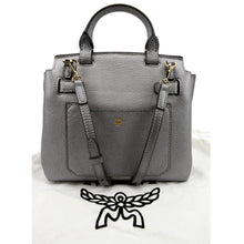 Load image into Gallery viewer, MCM Milla Leather Crossbody Bag Silver
