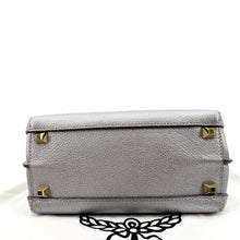 Load image into Gallery viewer, MCM Milla Leather Crossbody Bag Silver
