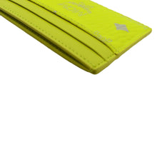 Load image into Gallery viewer, MCM Visetos Coated Canvas Card Case Wallet Neon Yellow
