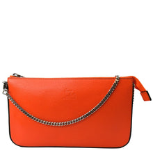 Load image into Gallery viewer, CHRISTIAN LOUBOUTIN Loubila Leather Chain Pouch Orange
