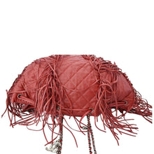 Load image into Gallery viewer, CHANEL Paris Dallas Drawstring Fringe Leather Shoulder Bag Red
