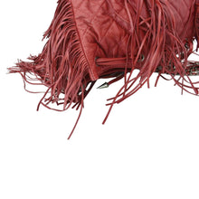 Load image into Gallery viewer, CHANEL Paris Dallas Drawstring Fringe Leather Shoulder Bag Red
