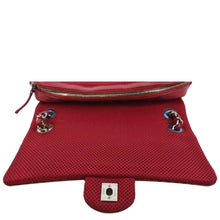 Load image into Gallery viewer, CHANEL Flap Perforated Leather Shoulder Bag Red
