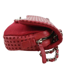 Load image into Gallery viewer, CHANEL Flap Perforated Leather Shoulder Bag Red
