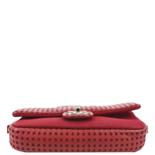 Load image into Gallery viewer, CHANEL Flap Perforated Leather Shoulder Bag Red
