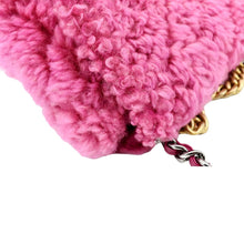 Load image into Gallery viewer, CHANEL 19 Flap Shearling Sheepskin Shoulder Bag Pink
